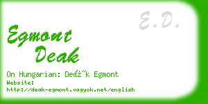 egmont deak business card
